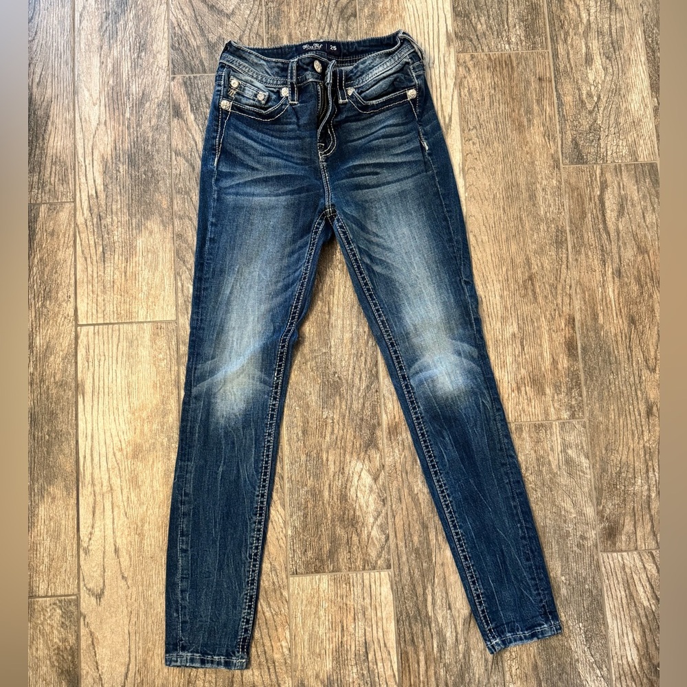 Miss Me Dark Blue Skinny Jeans